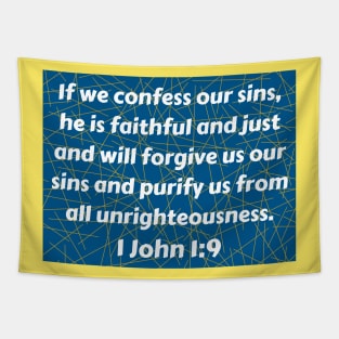 Bible Verse 1 John 1:9 Tapestry