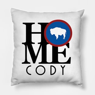 HOME Cody Wyoming (black text) Pillow