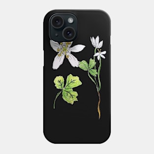 Goldthread Wildflower Anatomy Phone Case