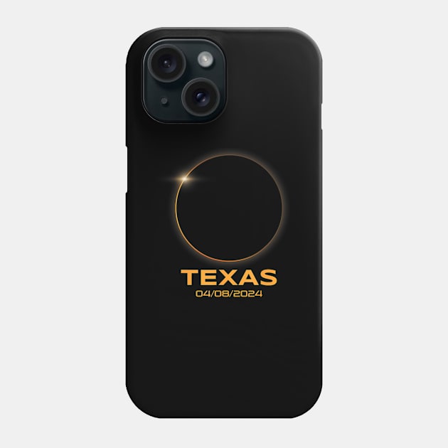 Total Solar Eclipse 2024 Totality Texas Phone Case by Diana-Arts-C