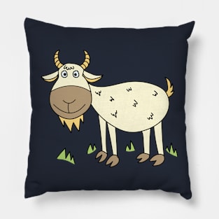 funny cute goat Pillow