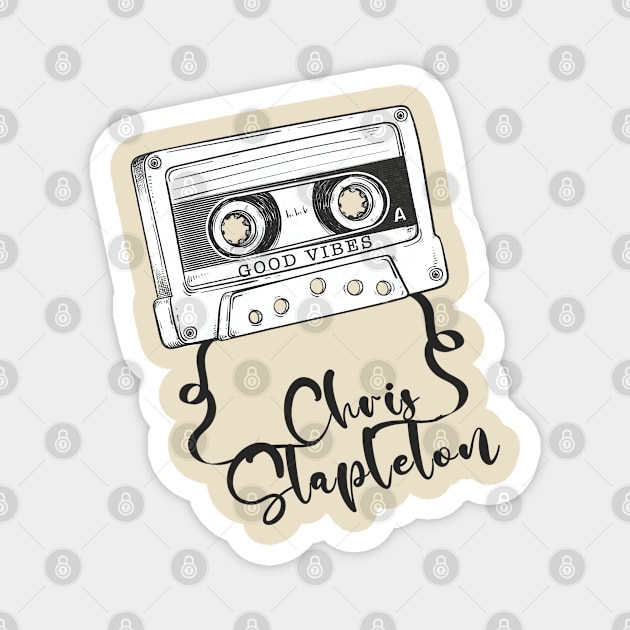 Good Vibes Chris Stapleton // Retro Ribbon Cassette Magnet by Stroke Line