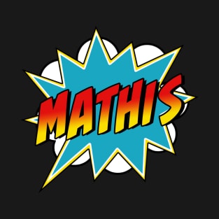 Boys Mathis Name Superhero Comic Book T-Shirt