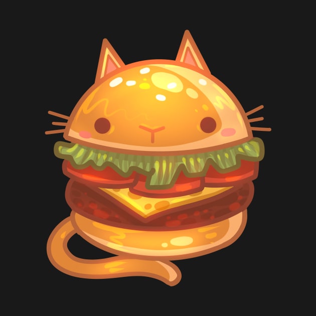 Cute Cat Burger by Claire Lin