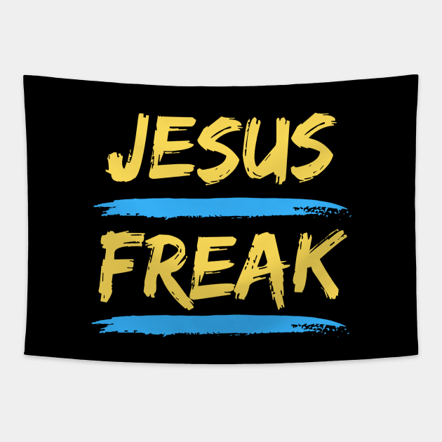 Jesus Freak | Christian Typography Tapestry by All Things Gospel