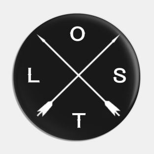 Lost Crossed Arrow Sign Pin