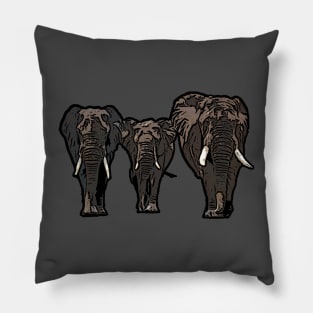 Elephant Family Pillow