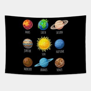 Solar System Planets Tapestry