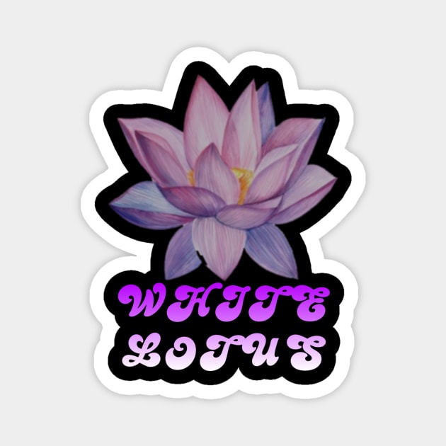 white lotus Magnet by ZIID ETERNITY