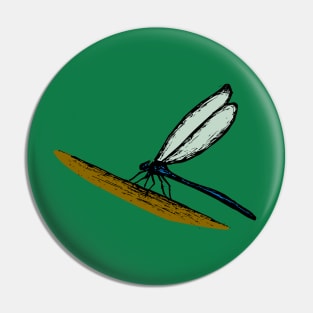 Sketched Dragonfly Pin