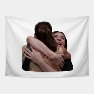 Addison and Amelia Hugging Tapestry