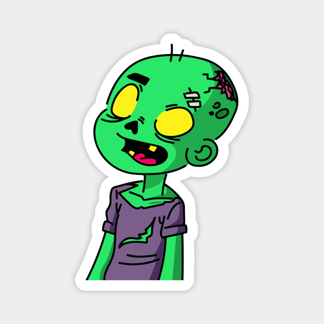 Zombie Boy Cartoon Magnet by SLAG_Creative