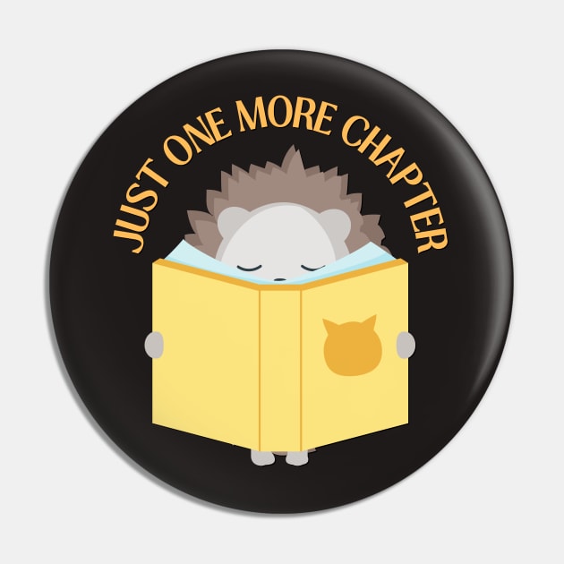 Reading hedgehog Just one more chapter romance novels young adult fiction I Love Books Pin by BoogieCreates