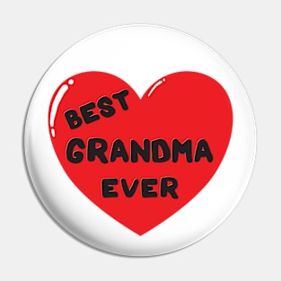 Best Grandma Ever doodle hand drawn design Pin