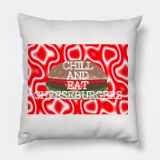 FUNNY Food Quote Cheeseburgers Pillow