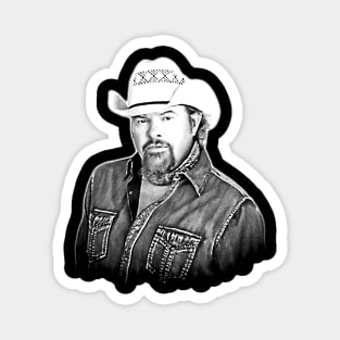 toby keith black and white art Magnet