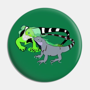 Two Iguanas Pin