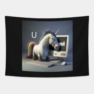 Letter U for Unicorn Using a computer from AdventuresOfSela Tapestry