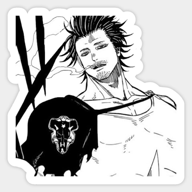 Captain Yami Simple Design Black Clover Captain Yami Sticker