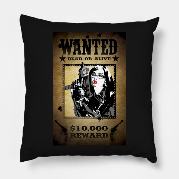 Wanted Pillow by tighttee