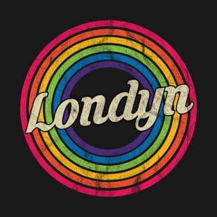 Londyn - Retro Rainbow Faded-Style T-Shirt