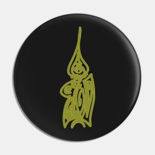 Wizard. Green Fantasy Creature Pin