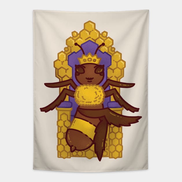 The Queen Bee Tapestry by polliadesign