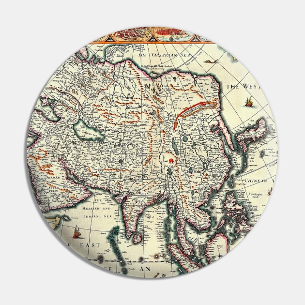 John Speed 1626 - Asia with the Islands Adioying -  Ancient Worlds Pin by Culturio