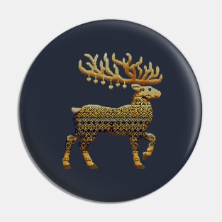 Knitted Reindeer: Family Christmas Design Pin