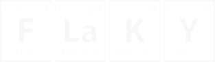 Flaky (F-La-K-Y) Periodic Elements Spelling Magnet