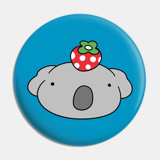 Strawberry Koala Face Pin by saradaboru