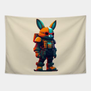 Cyberpunk Bunny Retro Vintage Tapestry