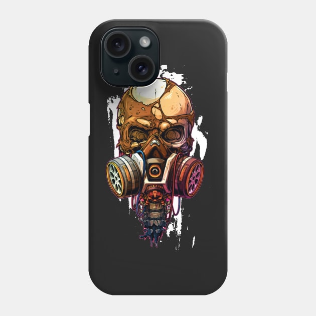 Beautiful Gas Mask Skull Gift Phone Case by RedoneDesignART