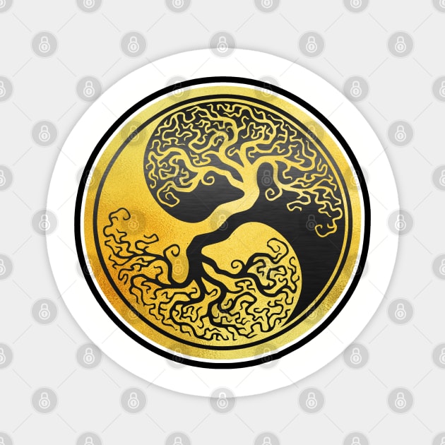 Yin Yang Tree of Life natural balance opposing forces Magnet by masterpiecesai