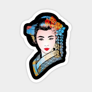 Japanese Geisha Chrysanthemum Kimono 107 Magnet