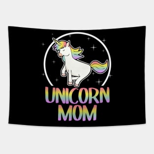 Unicorn Mom Sweet Retro Colorful Gift Party Rainbow Tapestry