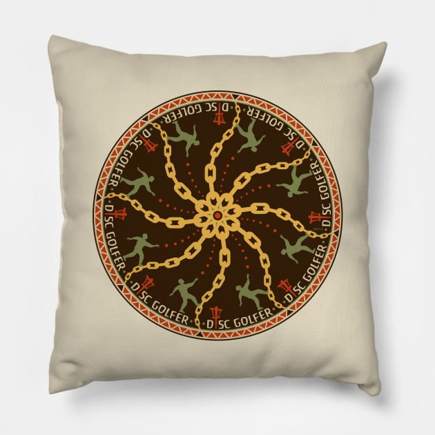 Disc Golfer Pillow by perkinsdesigns