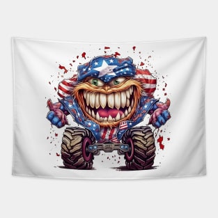 4th of July Monster Truck #1 Tapestry