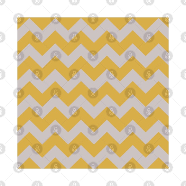 LIGHT GREY AND MUSTARD CHEVRON ZIG ZAG DESIGN by colorsandpatterns