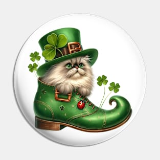 Himalayan Cat Shoes For Patricks Day Pin