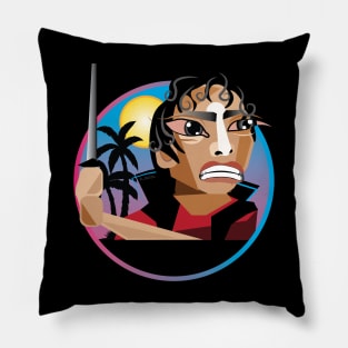 Miami Minutes: Main Podcast Logo (by Raziel) (Sans Text) Pillow