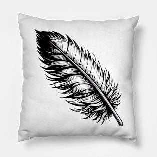 Black feather Pillow