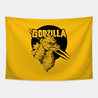 Black White Godzilla Tapestry