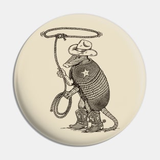 Cowboy Armadillo Pin