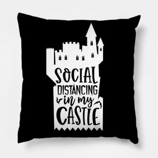 Social distancing in my castle for halloween Pillow