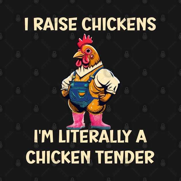 I Raise Chickens I'm Literally A Chicken Tender Funny by tamdevo1