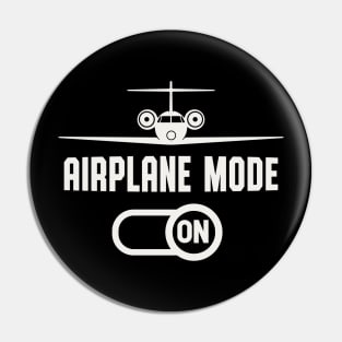 Airplane Mode On Aircraft Flying Pilot Pin