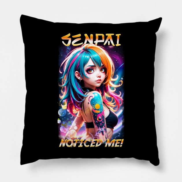 Senpai noticed me Pillow by KawaiiDread