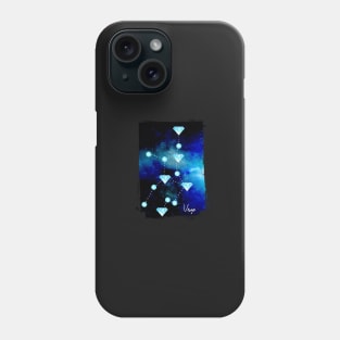 Virgo Constellation in Blue Topaz - Star Signs and Birth Stones Phone Case