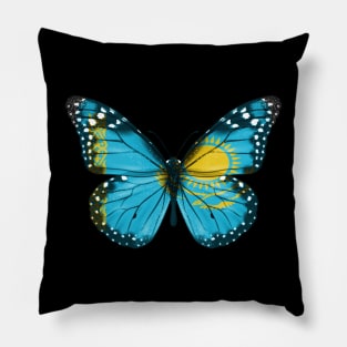 Kazakhstani Flag  Butterfly - Gift for Kazakhstani From Kazakhstan Pillow